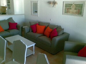 Sink into the comfortable sofas.