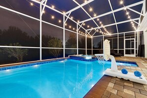 The perfect place for swimming or hosting outdoor gatherings, this space offers both relaxation and style.