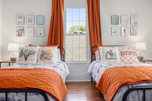 Each upstairs bedroom is designed for a peaceful night's sleep with comfy beds and bright, airy windows.