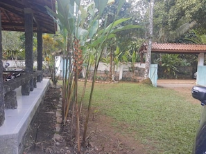Portão de entrada da casa.
Vasto quintal para estacionamento de seus carros.