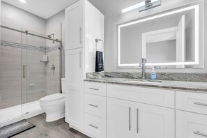 Update master bedroom ensuite with walk in shower!