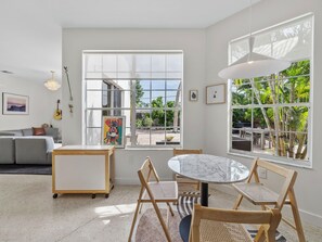 Oversized south facing windows fill the home with natural light.
