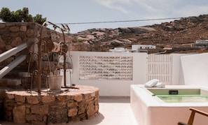 Masterful Mykonos Villa | Villa Travers | 2 Bedroom Suite | Furnished Terrace with Hot Tub | Elia