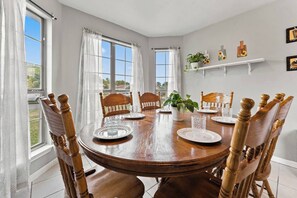 A dining table for 6.