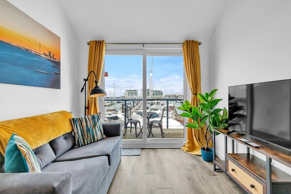 Living room with balcony