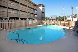 Take a cool dip in the sparkling pool.