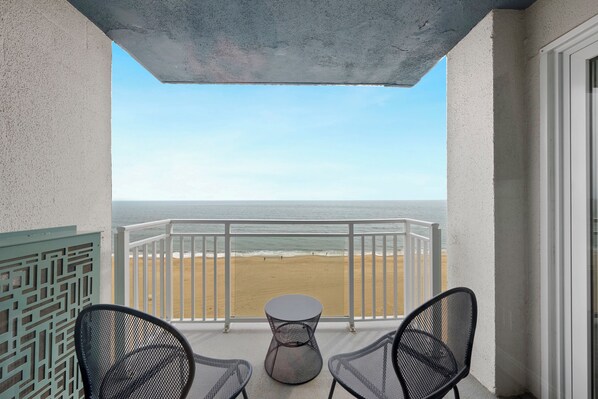 Private balcony overlooking the Boardwalk and Atlantic Ocean
