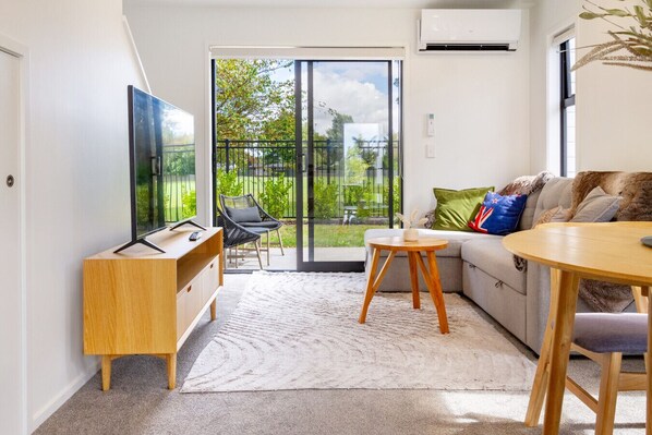 Comfortable sofa with smart TV