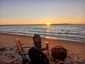 Private beach area for Rustic Moose guests
