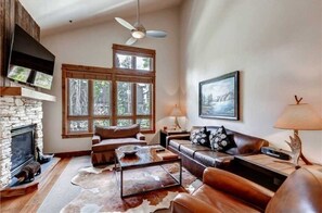 Upscale living room with patio at BlueSky