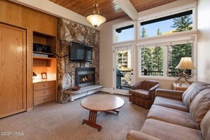 Each unit offers gas fireplace and private balcony