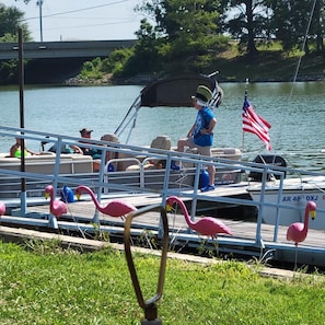Dock slips on Ditch Bayou