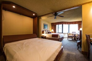 Spacious room with comfortable bedding and a peaceful ambiance.