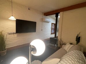 Big screen TV , local tvs, Netflix, YouTube…