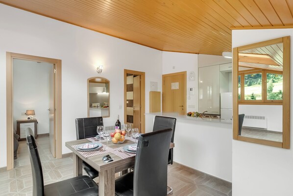 Kitchen and dining area