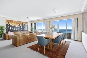 Share sumptuous meals with the family in this sophisticated dining area
