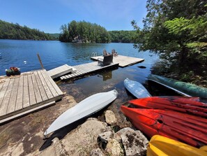 Private dock and swim platform on Lac St Pierre: Fun!  On the water, or in it!