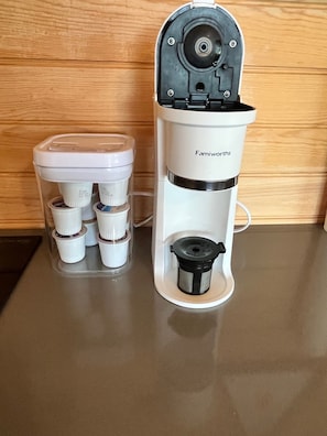 K cups provided or bring your own!