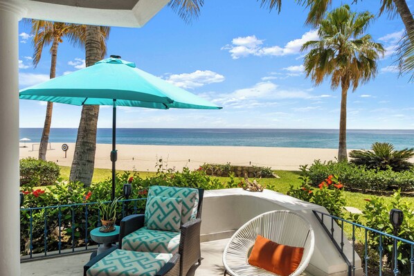 Private oceanfront patio