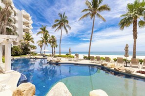 First pool on property, steps to the sand
