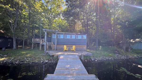 View of Cottage and dock from the Lake