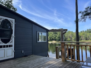 Entrance and stairs to lake