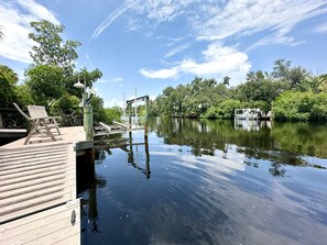 Enjoy evening breezes from the dock
