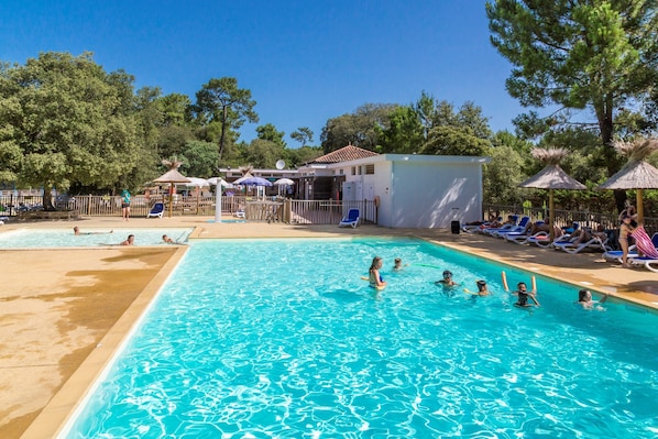 Dive into relaxation in our outdoor swimming pool, surrounded by the peaceful ambience of nature. Perfect for cooling off on a warm day and enjoying a leisurely swim.