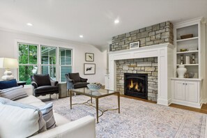 Living room with gas fireplace