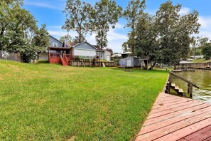 Back view of home from lake