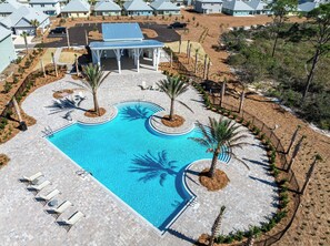 Just minutes from the home, one of two resort style community pools. 