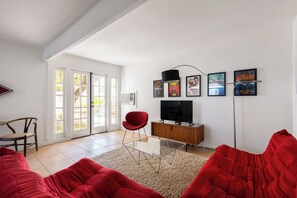 French doors open to your private garden.