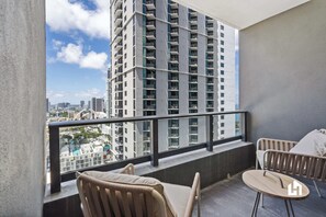 Enjoy your morning coffee on your private balcony