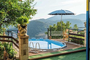 Private pool with panoramic views