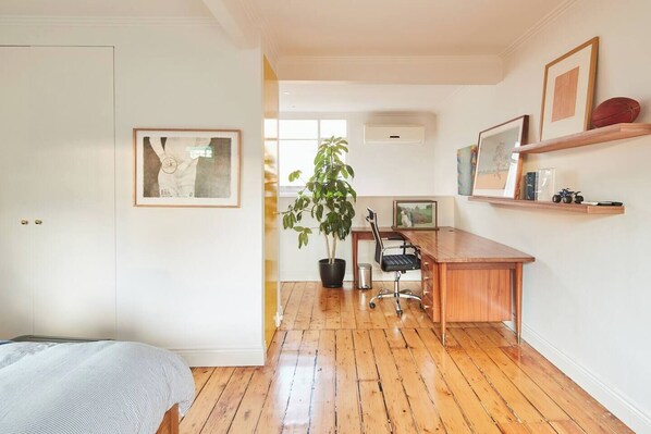 Catch up on some work or start a new creative project surrounded by inspiration in your dedicated workspace.