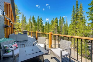 Furnished Deck | Gas Fire Pit | Gas Grill | Tree-Lined Views