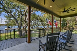 Hang out on the porch and watch the boats go by