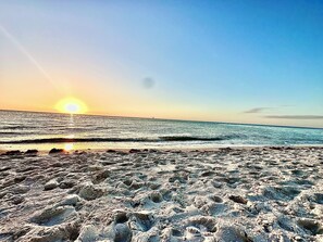 Walk down to the beach and watch the sunsets.