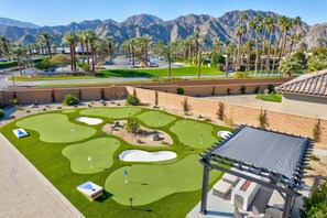 Epic putting course/bocce ball & cornhole with the best mountain views in PGA West!