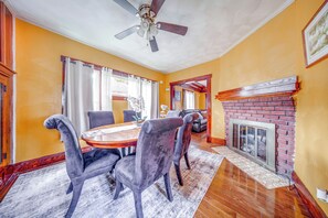 Dining Room | Fireplace | Multi-Level Home