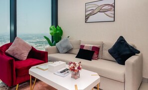 Chill out in style with our living room’s comfy seating and TV, ideal for relaxing after a day of adventure.