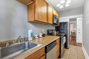 Fully stocked kitchen