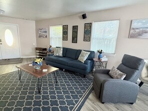 Massage/reclining chair and queen size pullout couch