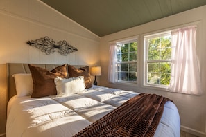 Master bedroom in beautiful evening light
