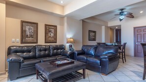 The living room.