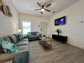 Cozy Living Room with Smart Roku TV