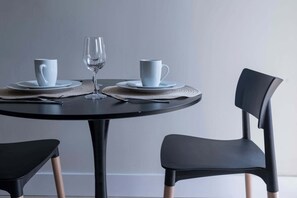 Stylish dining area for 2