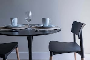 Stylish dining area for 2