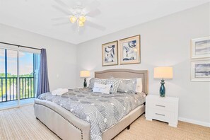 King Bedroom with En-suite Bathroom and Patio Access 