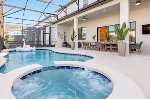 Private Pool and Jacuzzi Area
